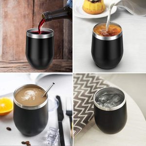 Gobelet de <span class=keywords><strong>vin</strong></span> Double <span class=keywords><strong>en</strong></span> <span class=keywords><strong>verre</strong></span> isolé, de qualité alimentaire, personnalisé pour l'extérieur, métal rose léger <span class=keywords><strong>en</strong></span> <span class=keywords><strong>acier</strong></span> <span class=keywords><strong>inoxydable</strong></span>, avec couvercle <span class=keywords><strong>en</strong></span> paille, unités - Product Image 6