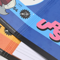 Carpeta de Anillas Triple Plegable Estilo Anime con Clip Metálico, Tablero de Escritura Plegable, Ecológica, Tamaño A4, Artículos Escolares
