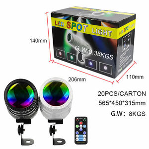 Projecteur LED RGBW 10W télécommandé en promotion, mini projecteur de scène pour boule à facettes, DJ, discothèque, fête - Product Image 5