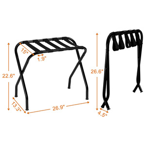 Soporte Plegable de Acero para Maletas de 1 Litro, Patas Ajustables, Estante para Equipaje, Almacenamiento Individual para Sala de Estar, Ecológico y Resistente - Product Image 6