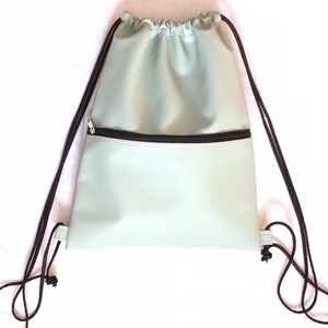 <span class=keywords><strong>Zaino</strong></span> con coulisse in <span class=keywords><strong>pelle</strong></span> nera moda all'ingrosso con tasca interna - Product Image 4