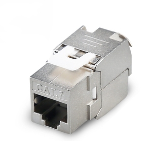 ZOERAX 1 pièce Connecteur Keystone Cat6a Cat7 <span class=keywords><strong>RJ45</strong></span> STP sans outil en alliage de zinc, module adaptateur <span class=keywords><strong>coupleur</strong></span> pour câble de 22 à 26 AWG - Product Image 1
