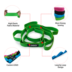 Sangle de Yoga Multi-Boucles en Tissu pour l'Entraînement de la Flexibilité, Idéale pour le Pilates, la Danse, la Maison et la Salle de Sport - Product Image 2