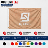Drapeaux et bannières personnalisés 3x5 pieds double face 100% polyester, impression par sublimation, impression de logo, promotion pour le camping en plein air