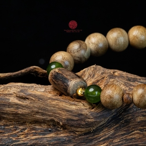 Pulsera de Madera de Agar Natural para Niños, Abalorios de Madera Genuina, Amuleto de la Suerte, Regalo de Joyería para Niños - Product Image 4