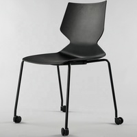 Chaise de bureau exécutive moderne robuste de 150 kg avec design ergonomique pour le bureau, les salles de conférence et le télétravail, empilable