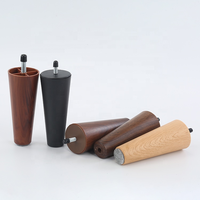 Pieds de canapé coniques en plastique avec disque supérieur solide et support croisé, pieds de remplacement pour meubles