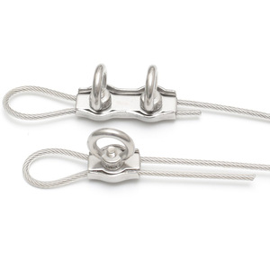 Eight Directions 304 Stainless Steel Wire Rope Clip 10mm Single Double Adjustable Buckle Lifting Eye General Industry - Product Image 1