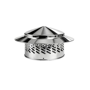 HFX Stainless Steel Chimney Cap 304 1.5mm Roof Exhaust Pipe Smoke Cover Windproof Rainproof Ventilation Hat - Product Image 2