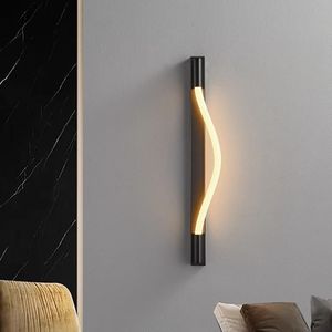 Lampe murale d'art simple nordique minimaliste moderne pour salon et chambre à coucher, lampe de chevet en silicone de luxe avec note de musique - Product Image 2