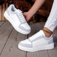Baskets plateforme blanches style couple, chaussures de sport décontractées pour jeunes, unisexe, tige en PU, semelle extérieure MD, printemps été automne