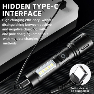 Bán Hot lumens cao nhôm không thấm nước <span class=keywords><strong>LED</strong></span> <span class=keywords><strong>Torch</strong></span> ánh sáng 18650 có thể sạc lại pin đèn pin - Product Image 6