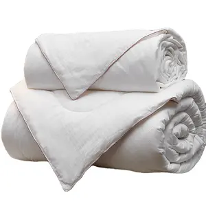 Elegant cotton fabric king size polyester filled four season thick quilt for hospital