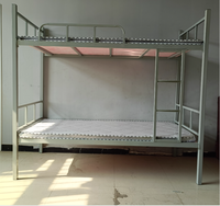 Lits à deux étages à cadre en fer et en acier Lits mezzanine à deux étages pour hôpital, hôtel et appartement