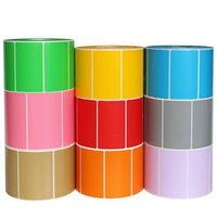Offre spéciale : papier autocollant pour imprimante thermique jaune, papier adhésif permanent résistant, rouleau de papier pour emballage en carton