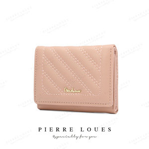 Portefeuille mini pliable pour femme Pierre Loues, plusieurs emplacements pour cartes, couleur unie, porte-monnaie, usage quotidien - Product Image 5