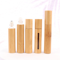 Botol parfum minyak esensial gulung bambu kaca 10 ml 1/3 oz 10 ml botol kaca bola rol