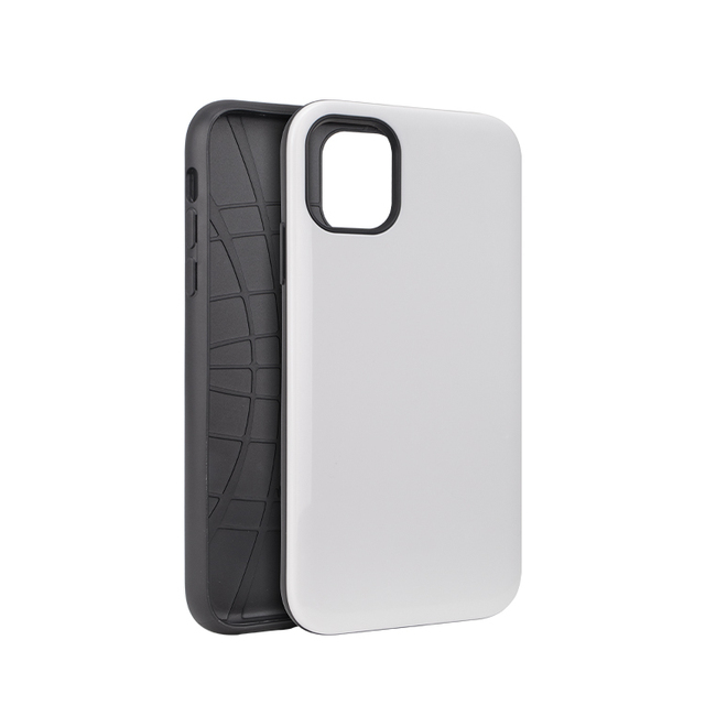 New Arriving Product UV 2in1 Blank Material Painted Phone case TPU+PC Bumper Soft Cell Phone case for iphone 16