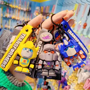 Factory direct sales genuine Trans formers car keychain backpack pendant Optimus Prime doll accessories small gifts wholesale