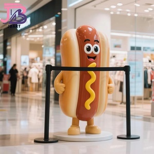 Escultura <span class=keywords><strong>de</strong></span> perrito caliente personalizada, hecha <span class=keywords><strong>de</strong></span> material <span class=keywords><strong>de</strong></span> resina <span class=keywords><strong>de</strong></span> fibra <span class=keywords><strong>de</strong></span> vidrio, letreros <span class=keywords><strong>de</strong></span> escaparate al aire libre y decoraciones <span class=keywords><strong>de</strong></span> stand <span class=keywords><strong>de</strong></span> ventas - Product Image 6