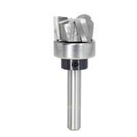 Pattern Flush Trim Router Bit Bottom Clearing 3 Flûte, Shank Bearing Downcut Spiral for Template Trimming -1/4 "Shank