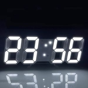 LED Wall <b>Clock</b> – <b>Digital</b> Glow Night Mode, Adjustable Brightness Electronic <b>Clock</b> for Bedroom, Living Room, Office – Modern Room - Product Image 3