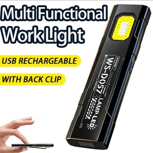 Luz <span class=keywords><strong>de</strong></span> trabajo <span class=keywords><strong>de</strong></span> seguridad intermitente, luz <span class=keywords><strong>de</strong></span> advertencia, luz potente, mini linterna portátil para exteriores, mantenimiento, emergencia, EDC, linterna con clip para cuchillo - Product Image 1