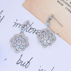 Pendientes de Plata de Ley con Circonitas de Colores, Joyería de Moda - Product Image 3