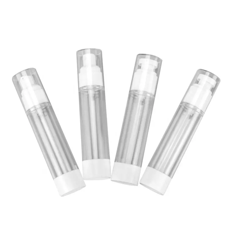 Heißer Verkauf Recycelbare 15 ml 30 ml leere weiße Kunststoff-Kosmetik pumpen flasche Vakuum Airless-Sprüh pumpen flasche