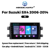 Lecteur multimédia d'autoradio MEKEDE 4 cœurs 2 + 32 Go sans fil Android Auto FM Car-play pour Suzuki SX4 2006-2014