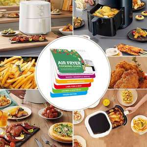 Air Fryer Cheat Sheet Magnets & Cooking Guide Booklet: <b>Magnetic</b> Set with Cooking Times Chart and Cookbooks - Product Image 6
