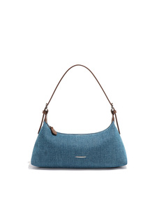 Sac fourre-tout en toile denim grande capacité pour <span class=keywords><strong>femme</strong></span> 2026 - Nouveau modèle avec fermoir magnétique en polyester, porté épaule ou sous le bras, idéal pour l'université - Product Image 4