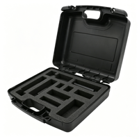 Boîte de rangement pour outils en plastique avec insert en mousse, coque rigide en PP, fermeture à clip, idéale pour le transport sécurisé des outils
