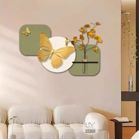 Lanterne murale 3D moderne et minimaliste de luxe en grès, motif papillon, impression par gravure, écologique, art mural intérieur, design plante verte
