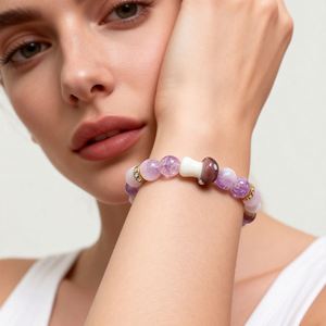 Natural <b>Bracelet</b> Colorful Glass Beaded Amulet Protection Strategic In-house Production Custom Stone Choice - Product Image 3