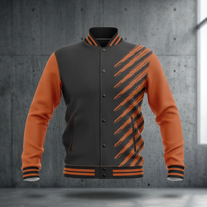 Veste bombardier universitaire Letterman de baseball unisexe vêtements de sport d'hiver pour hommes en cuir de laine véritable imperméable grande taille double couleur - Product Image 2