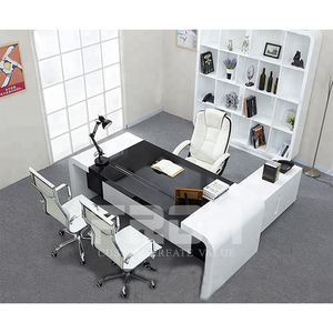 <span class=keywords><strong>Muebles</strong></span> <span class=keywords><strong>de</strong></span> <span class=keywords><strong>Oficina</strong></span> Modernos <span class=keywords><strong>de</strong></span> Lujo con Acabado Brillante, Escritorio Ejecutivo en Forma <span class=keywords><strong>de</strong></span> L, Mesas <span class=keywords><strong>de</strong></span> <span class=keywords><strong>Oficina</strong></span> Modernas <span class=keywords><strong>para</strong></span> CEO - Product Image 3