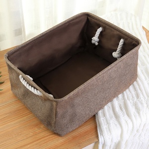 Cesta de Almacenamiento de Ropa Plegable de Lino, Diseño Nórdico para el Hogar, Caja de Almacenamiento de Tela para Libros y Productos de Cuidado de la Piel, Suministro Transfronterizo - Product Image 6