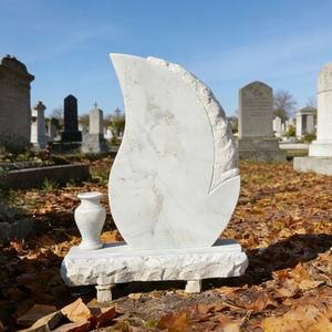 Monuments funéraires en granit blanc, pierres tombales polies, qualité export, marbre européen moderne pour cimetière - Product Image 2