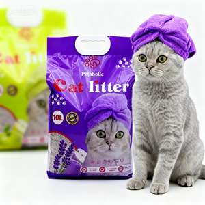 Bentonite Clay Premium Cat Sand, litière pour chat en argile de qualité supérieure, en forme de litière pour chat en argile de qualité supérieure, sans poussière, agglomérante, colorée - Product Image 1