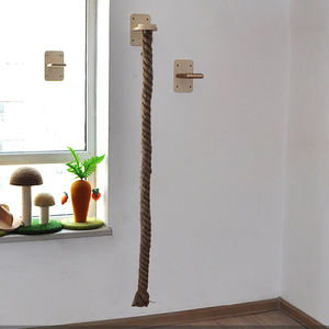 7 jours de plomb mural gain de place 2 niveaux de saut rectangulaires <span class=keywords><strong>arbre</strong></span> à <span class=keywords><strong>chat</strong></span> en contreplaqué de style scandinave avec corde de jute de 2 m * 5 <span class=keywords><strong>cm</strong></span> - Product Image 2