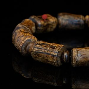Pulsera de cuentas de bambú de agarwood natural raro, fragante, hecha a mano, de lujo, regalo de joyería, 17.6g - Product Image 3