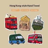Serviette de cuisine en chenille style Hong Kong, épaisse, douce, en polaire corail, confortable, mignonne, motif ananas, pour la maison