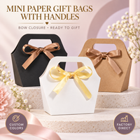 Sacs cadeaux créatifs miniatures en papier avec poignées pour kits de perçage d'oreilles, cadeaux de fête des 16 ans et cadeaux pour invités de Quinceañera