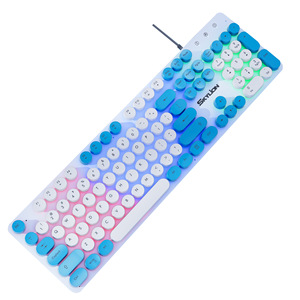 Wholesale USB New 104-key Colorful Wired RGB Backlit Gaming Keyboard Punk Keycaps Waterproof Supports OEM/ODM <b>Computer</b> - Product Image 1