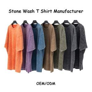 ผ้าฝ้ายคุณภาพสูงกรดล้างเสื้อยืดขนาดใหญ่Retro Mineral Wash TShirt Heavyผ่อนคลายเสื้อยืดวินเทจสําหรับผู้หญิง - Product Image 2