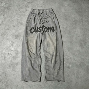 Custom Manufacturer French Terry Sweatpants Vintage Sun Faded <b>Men</b> Trackpants Screen Print Logo Heavyweight Baggy Sweatpants - Product Image 3