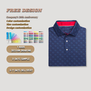 Logotipo personalizado de alta calidad de talla grande ropa de golf Ryder <span class=keywords><strong>Cup</strong></span> Tournament Lisle impreso Us Polo camiseta para hombres - Product Image 2