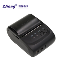 Imprimante thermique Bluetooth Zjiang 5802 58 mm à chauffage direct, compatible avec le contrôle par smartphone (bleu US), livrée avec un manuel en anglais