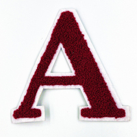 Patchs en chenille brodés 3D personnalisés à thermocoller, patchs en chenille tissés alphabet, patchs lettres pour vêtements
